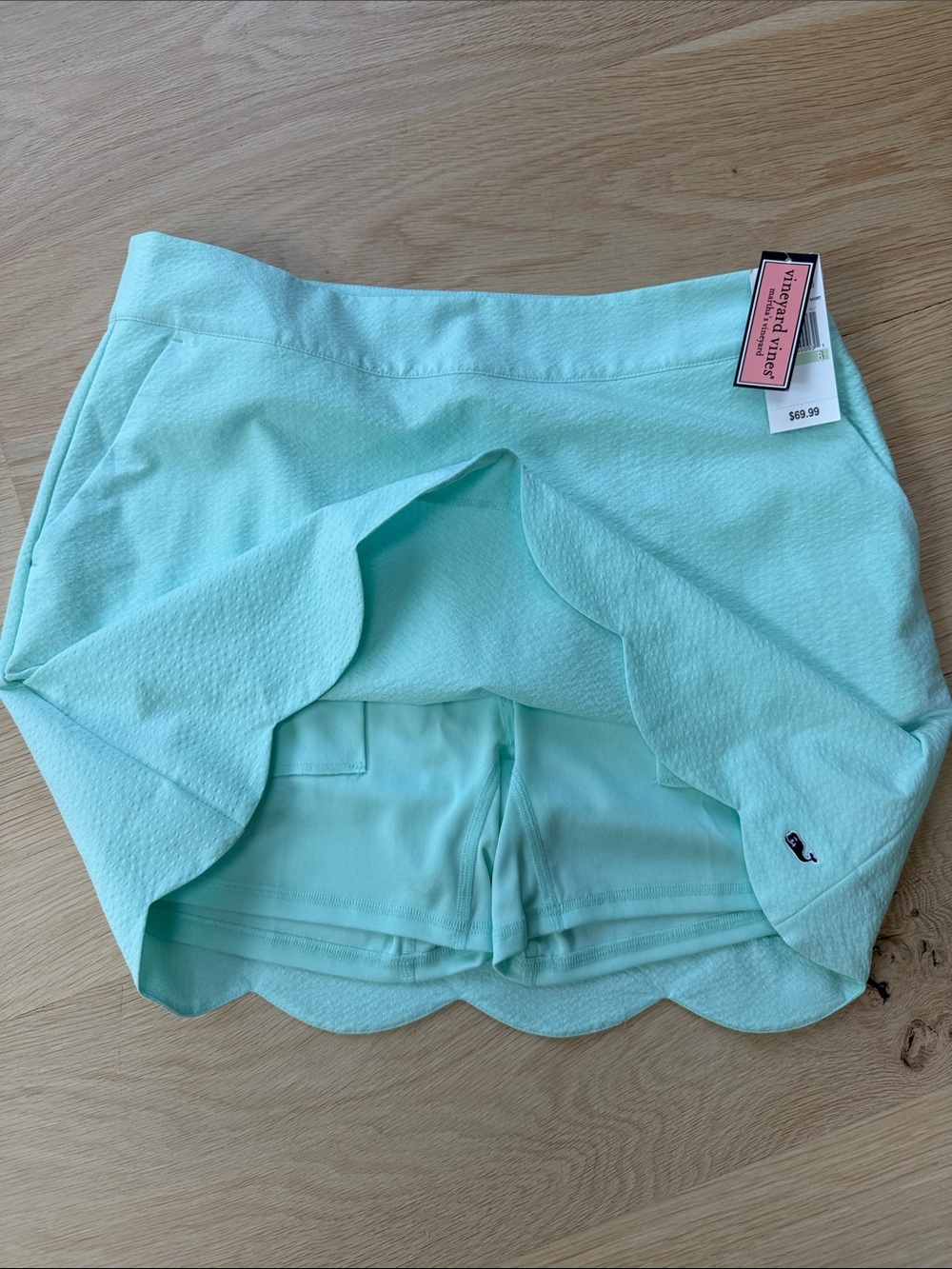 NWT Vineyard Vines Mint Scalloped Hem Skort - Picture 5 of 10